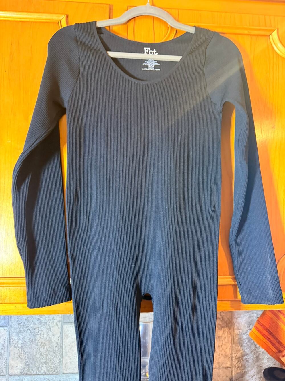 black ribbed jumper M/L Romper one piece
